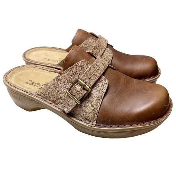 NAOT Cosmopolitan Avignon 71125 Saddle Brown/Brown Paisley Size 37 US Size 6-6.5 - Picture 1 of 7